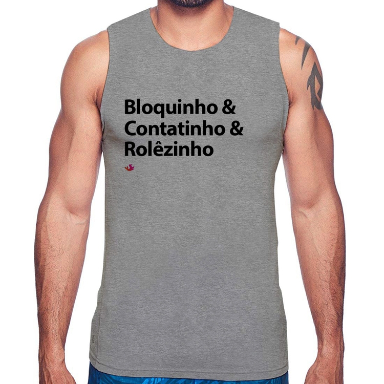 Regata Bloquinho & Contatinho & Rolêzinho - Cinza