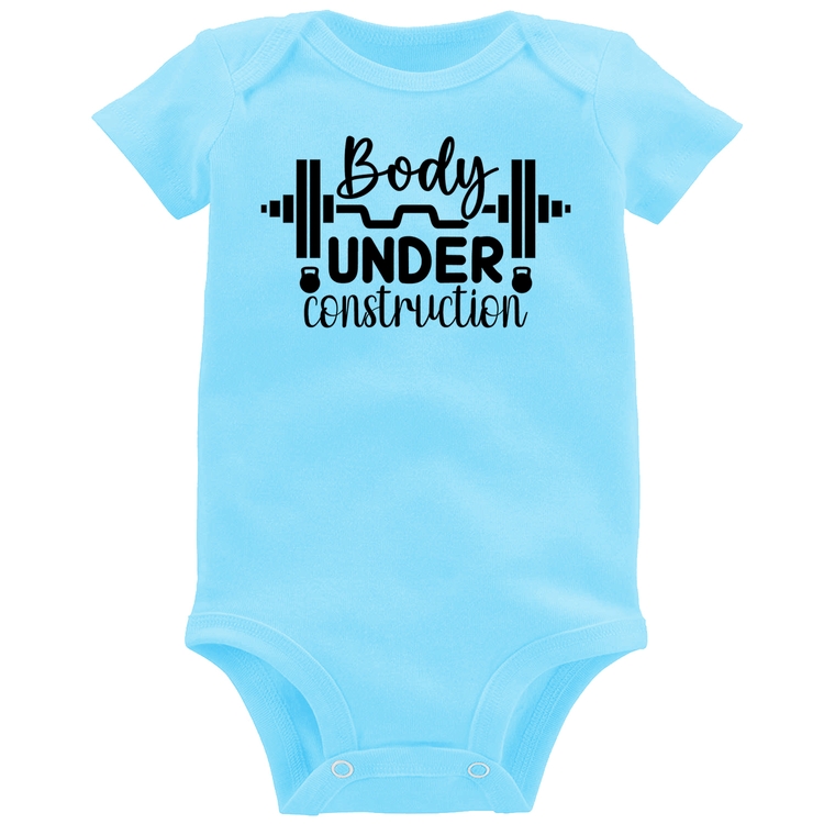 Body Bebê Body Under Construction - Azul Bebê