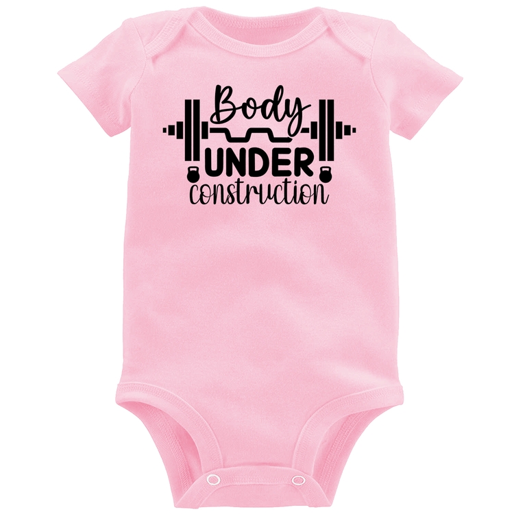 Body Bebê Body Under Construction - Rosa Bebê
