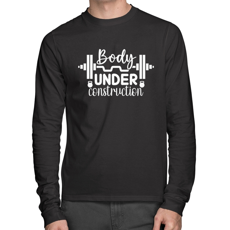 Camiseta Algodão Body Under Construction Manga Longa