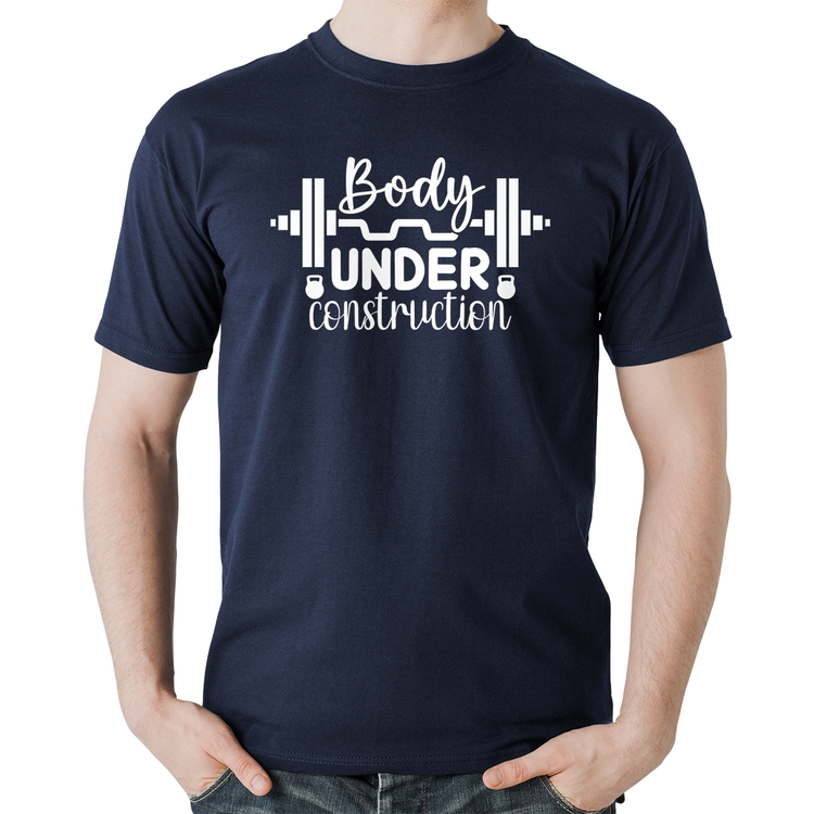 Camiseta Algodão Body Under Construction - Marinho