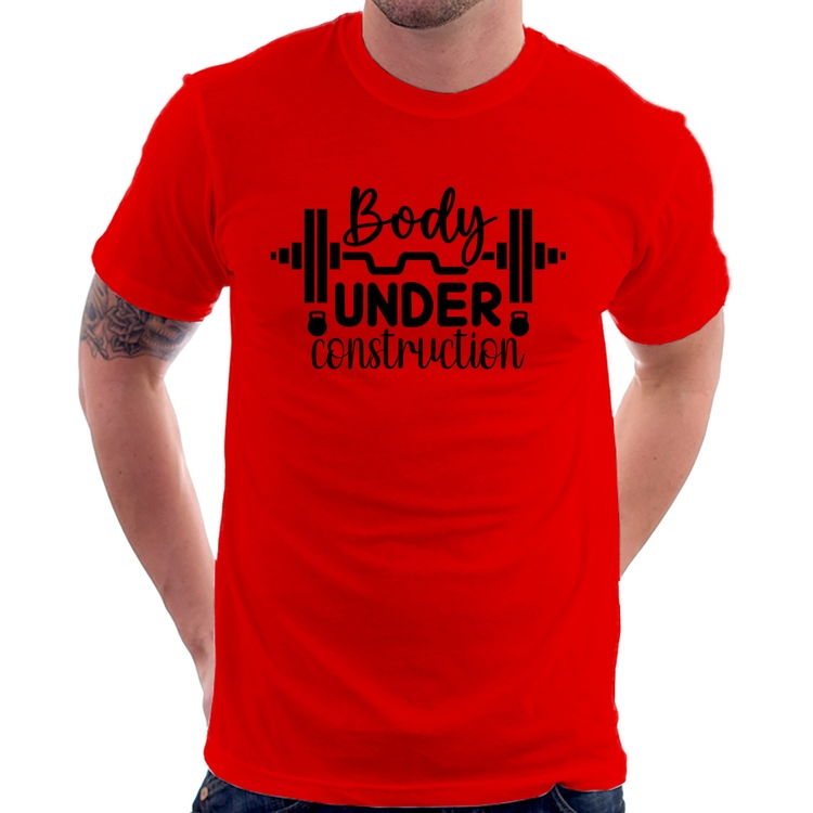 Camiseta Body Under Construction - Vermelha
