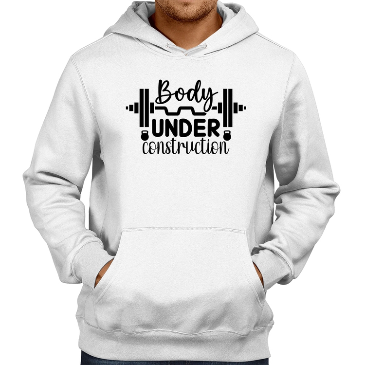 Moletom Body Under Construction - Branco