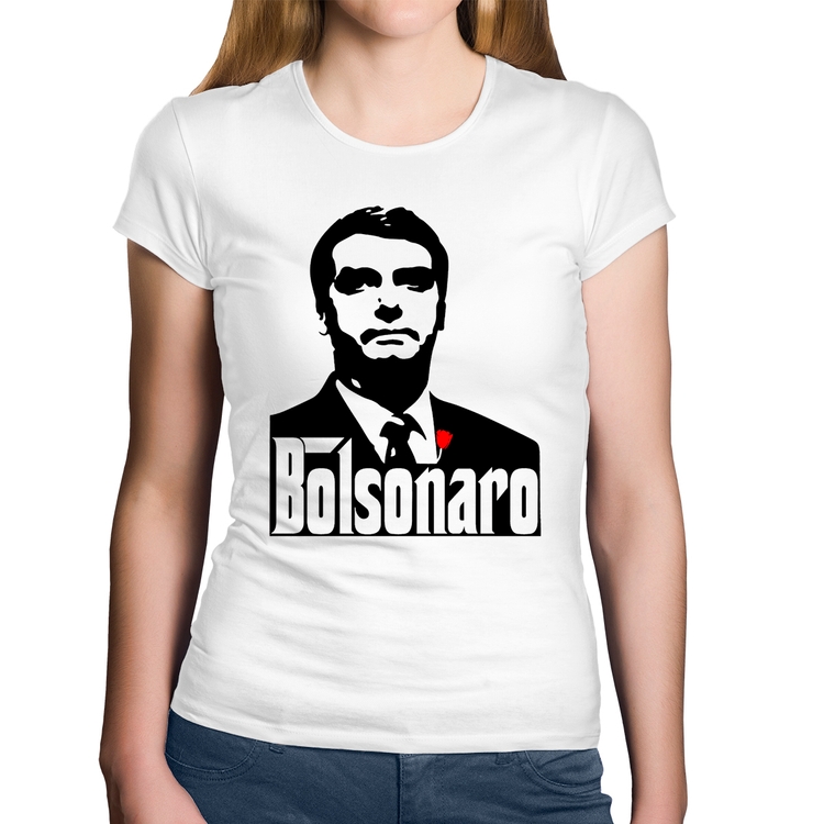 Baby Look Algodão Bolsonaro O Poderoso Chefão - Branca