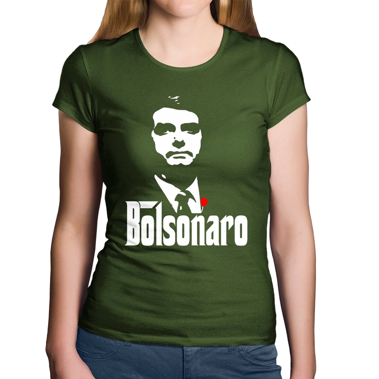 Baby Look Algodão Bolsonaro O Poderoso Chefão - Musgo