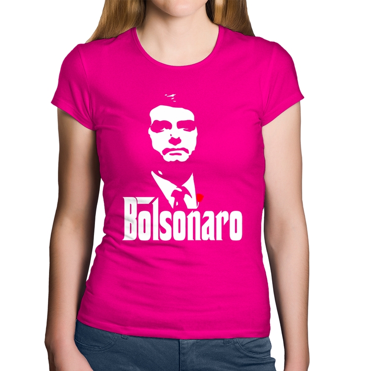 Baby Look Algodão Bolsonaro O Poderoso Chefão - Rosa