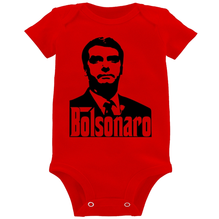 Body Bebê Bolsonaro O Poderoso Chefão - Vermelho