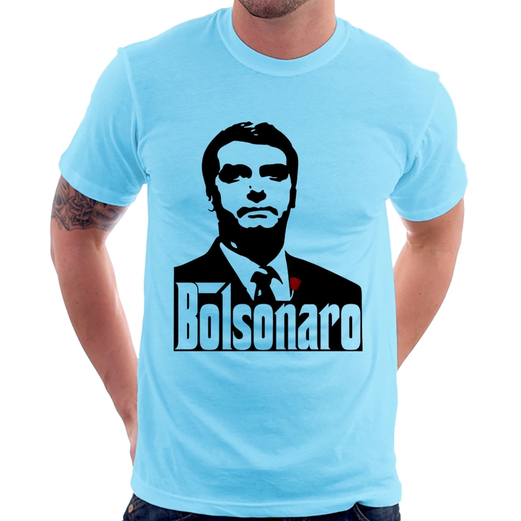 Camiseta Bolsonaro O Poderoso Chefão - Azul Bebê