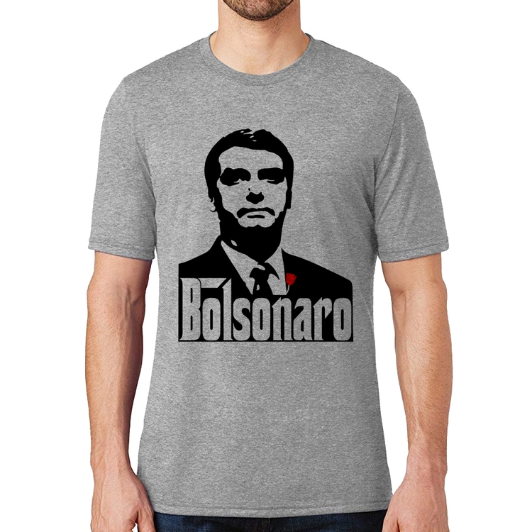 Camiseta Bolsonaro O Poderoso Chefão - Cinza