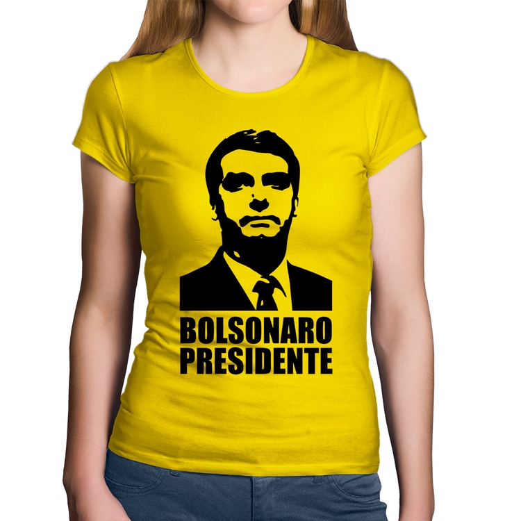 Baby Look Algodão Bolsonaro Presidente - Amarela