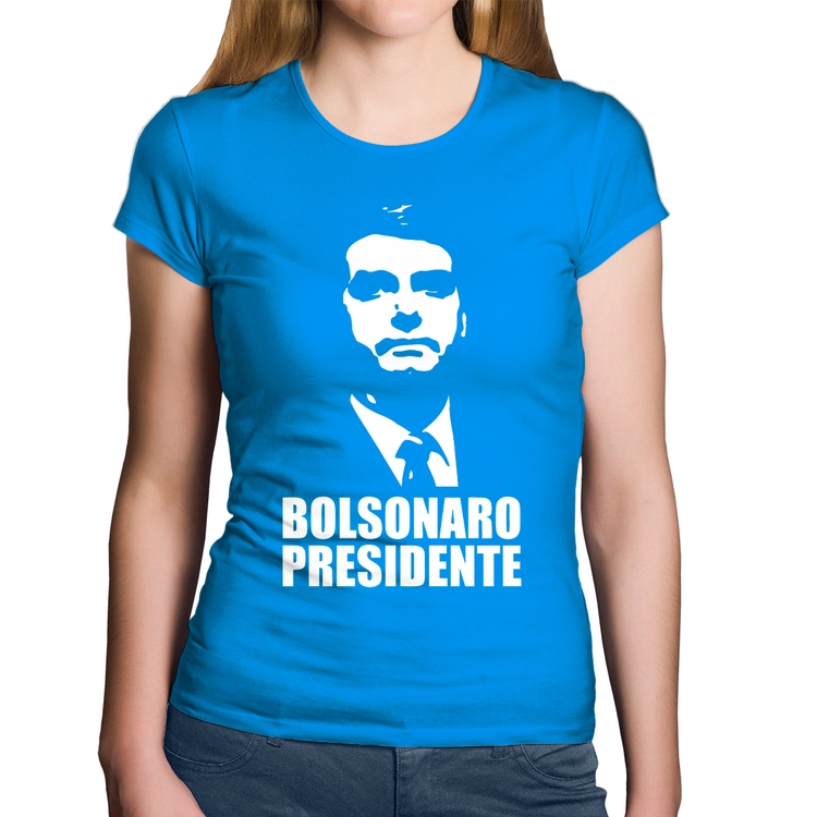 Baby Look Algodão Bolsonaro Presidente - Azul