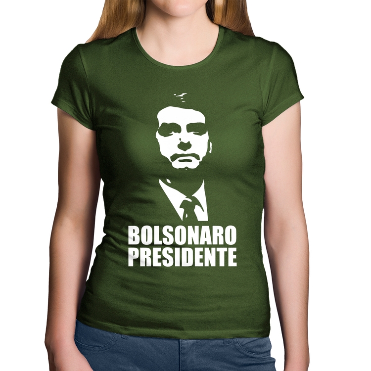 Baby Look Algodão Bolsonaro Presidente - Musgo