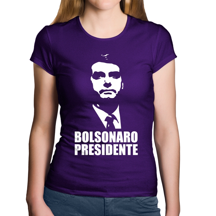 Baby Look Algodão Bolsonaro Presidente - Roxa