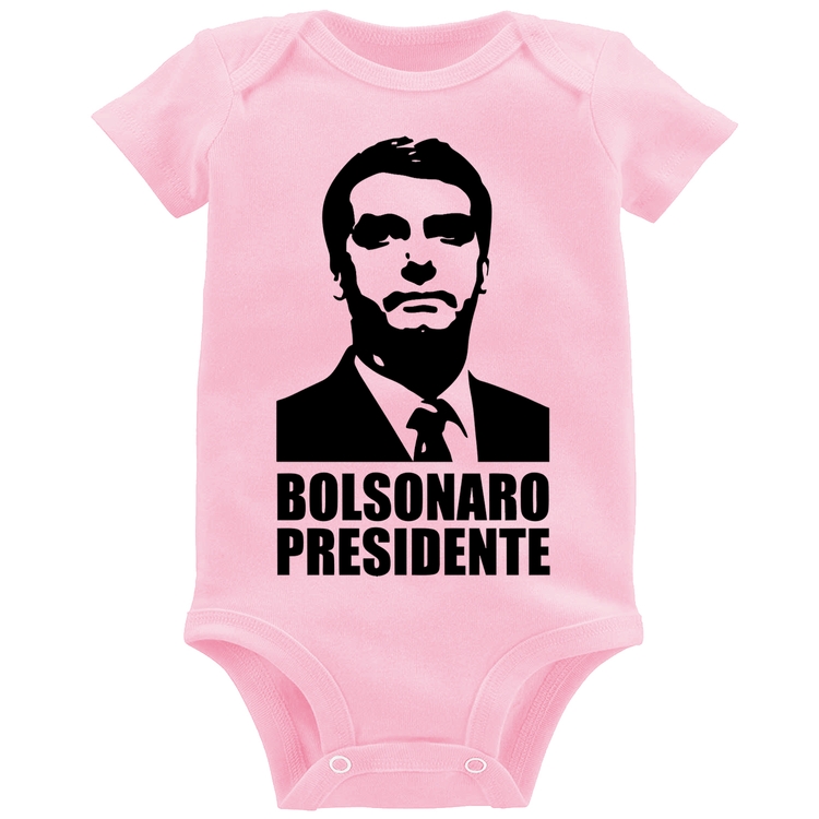 Body Bebê Bolsonaro Presidente - Rosa Bebê
