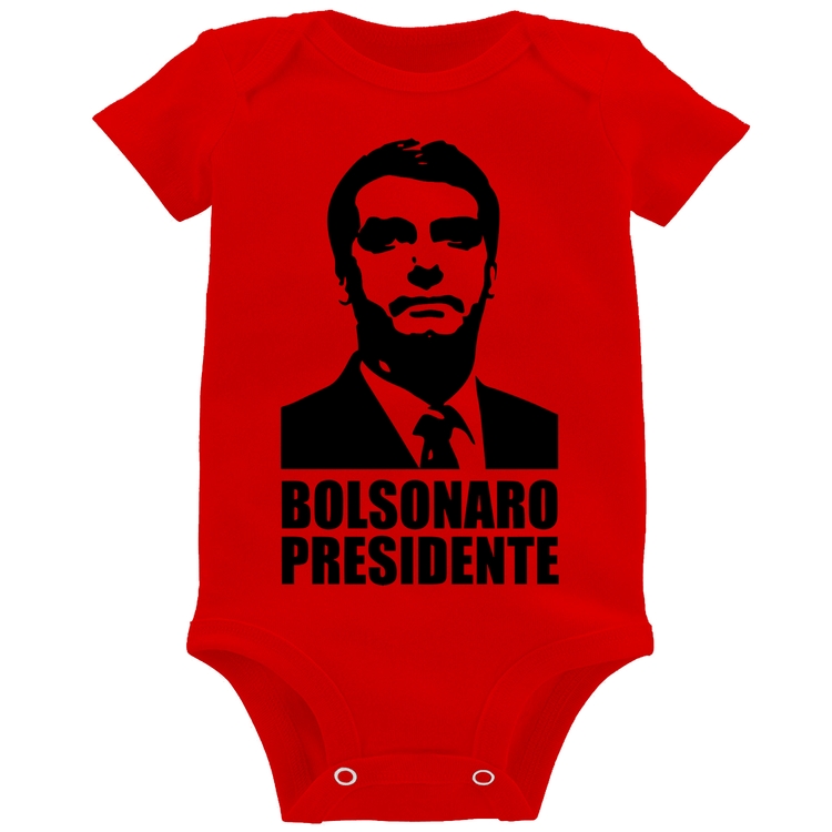 Body Bebê Bolsonaro Presidente - Vermelho