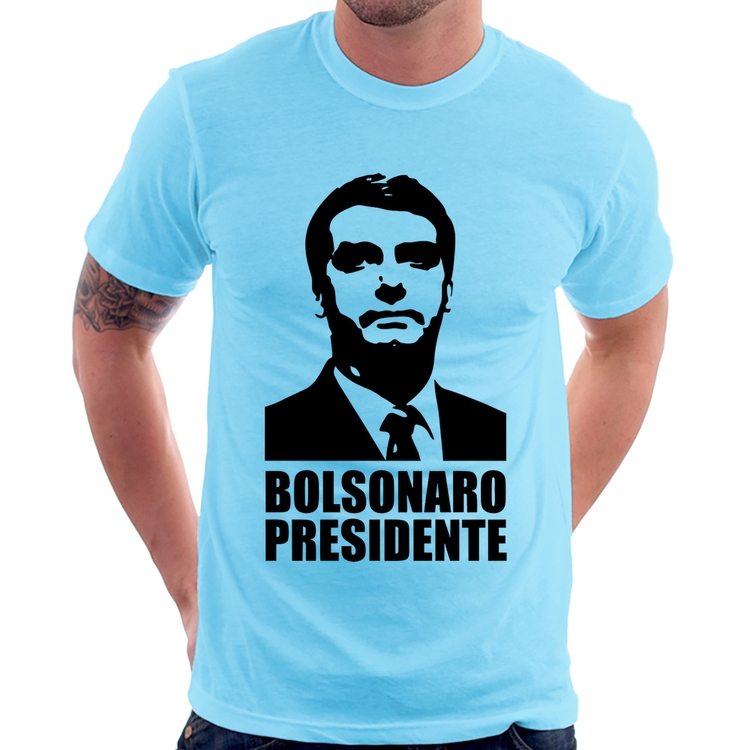 Camiseta Bolsonaro Presidente - Azul Bebê