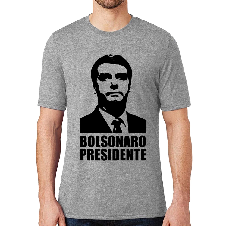 Camiseta Bolsonaro Presidente - Cinza