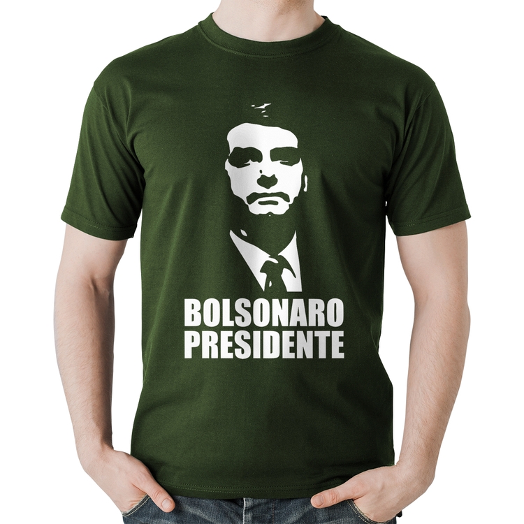 Camiseta Algodão Bolsonaro Presidente - Musgo