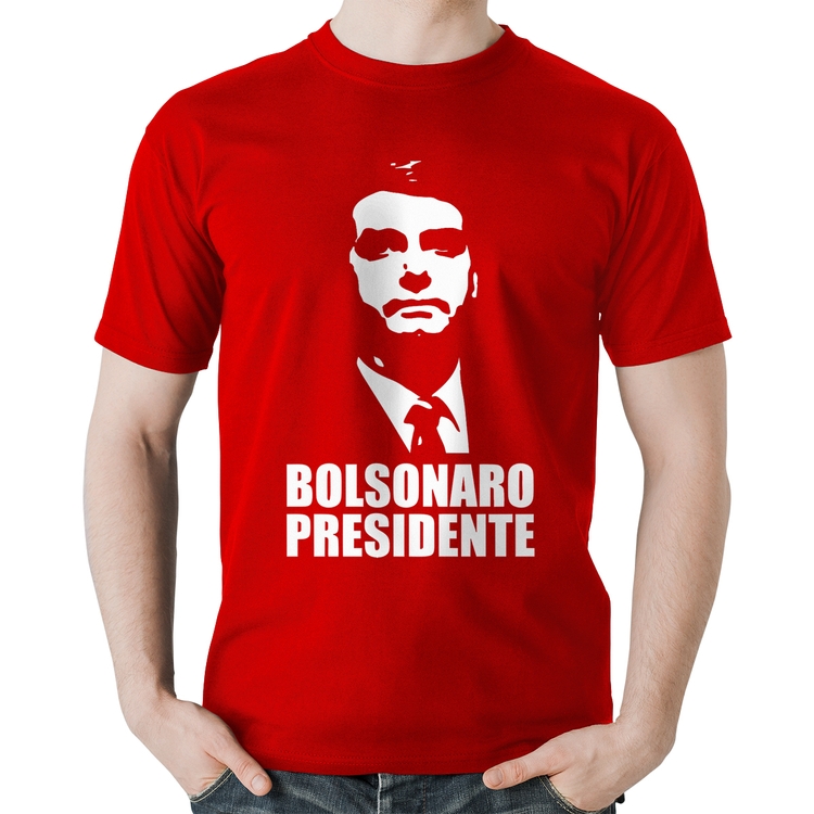 Camiseta Algodão Bolsonaro Presidente - Vermelha