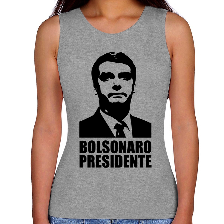 Regata Feminina Bolsonaro Presidente - Cinza