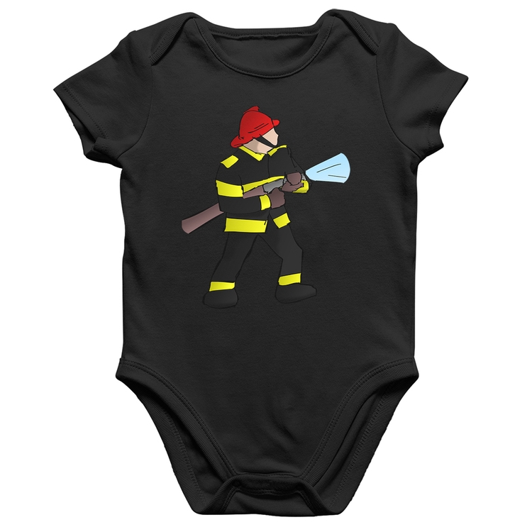 Body Bebê Algodão Bombeiro