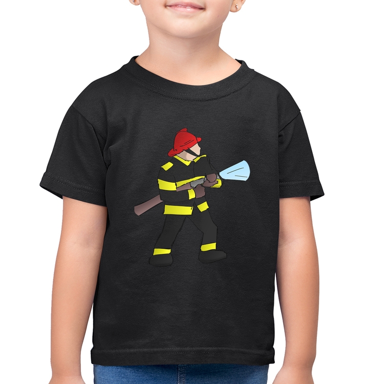 Camiseta Algodão Infantil Bombeiro