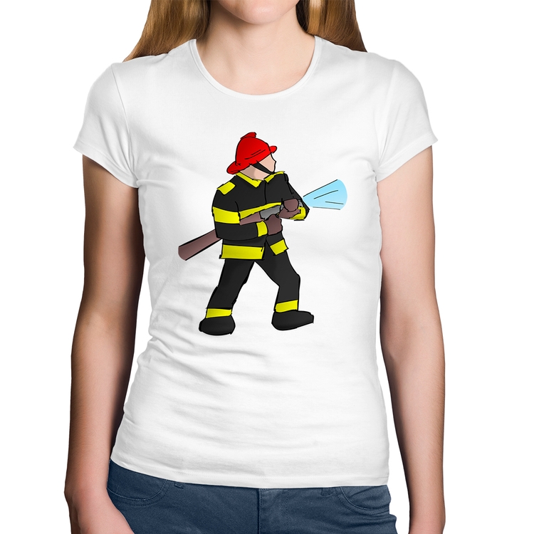 Baby Look Algodão Bombeiro - Branca