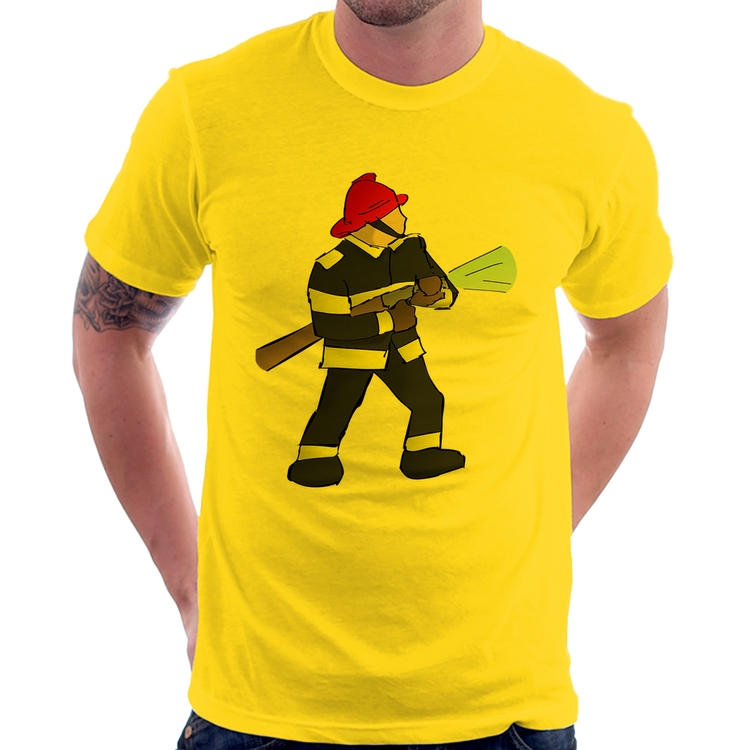 Camiseta Bombeiro - Amarela