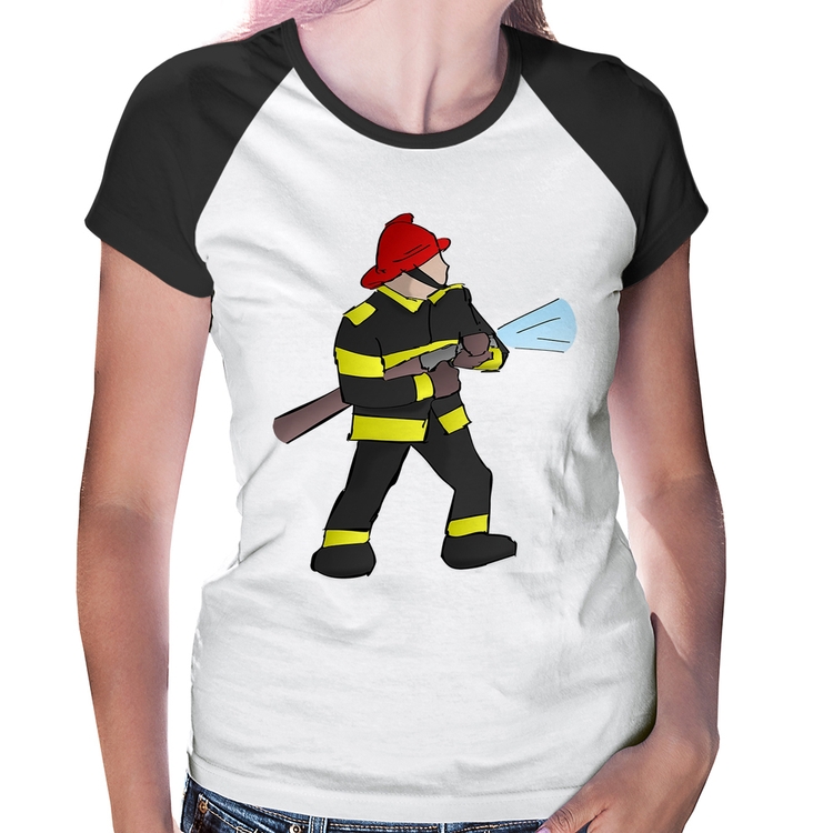 Baby Look Raglan Bombeiro
