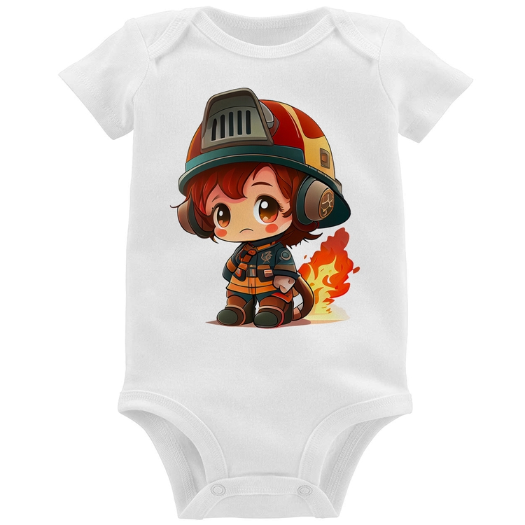 Body Bebê Bombeiro Mirim