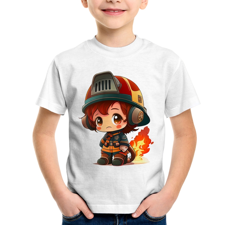 Camiseta Infantil Bombeiro Mirim