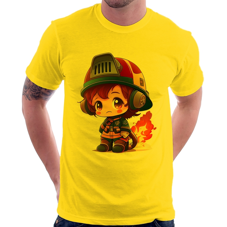 Camiseta Bombeiro Mirim - Amarela