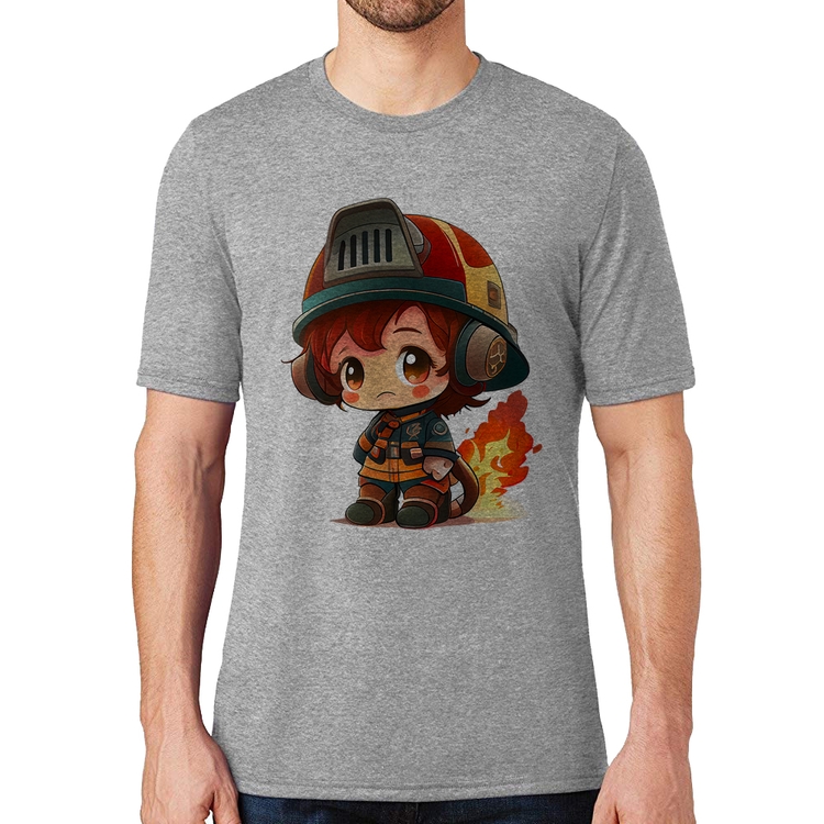 Camiseta Bombeiro Mirim - Cinza