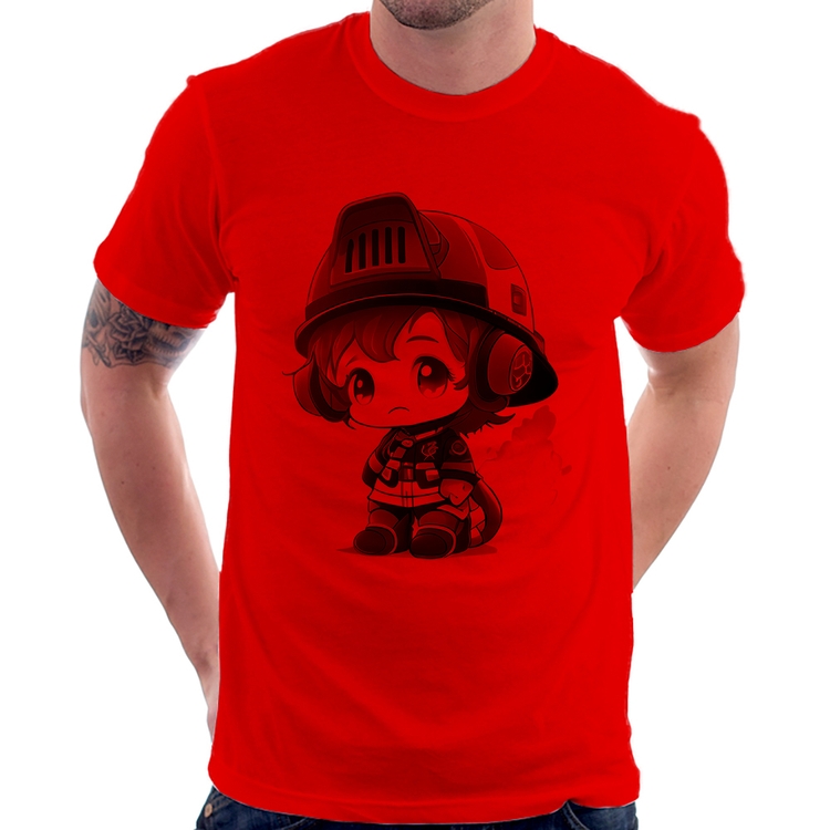 Camiseta Bombeiro Mirim - Vermelha