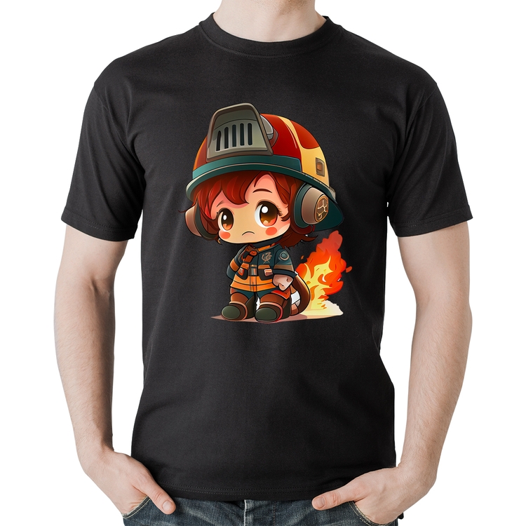 Camiseta Algodão Bombeiro Mirim