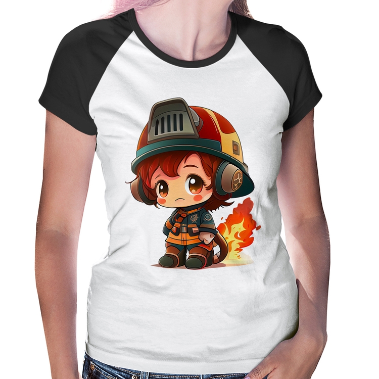 Baby Look Raglan Bombeiro Mirim