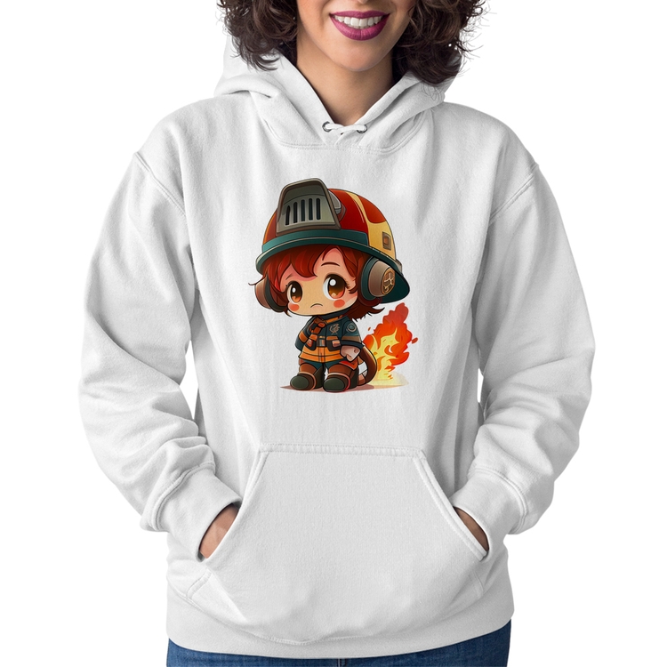 Moletom Feminino Bombeiro Mirim - Branco