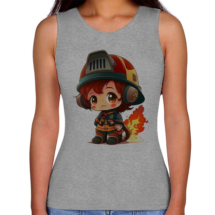 Regata Feminina Bombeiro Mirim - Cinza