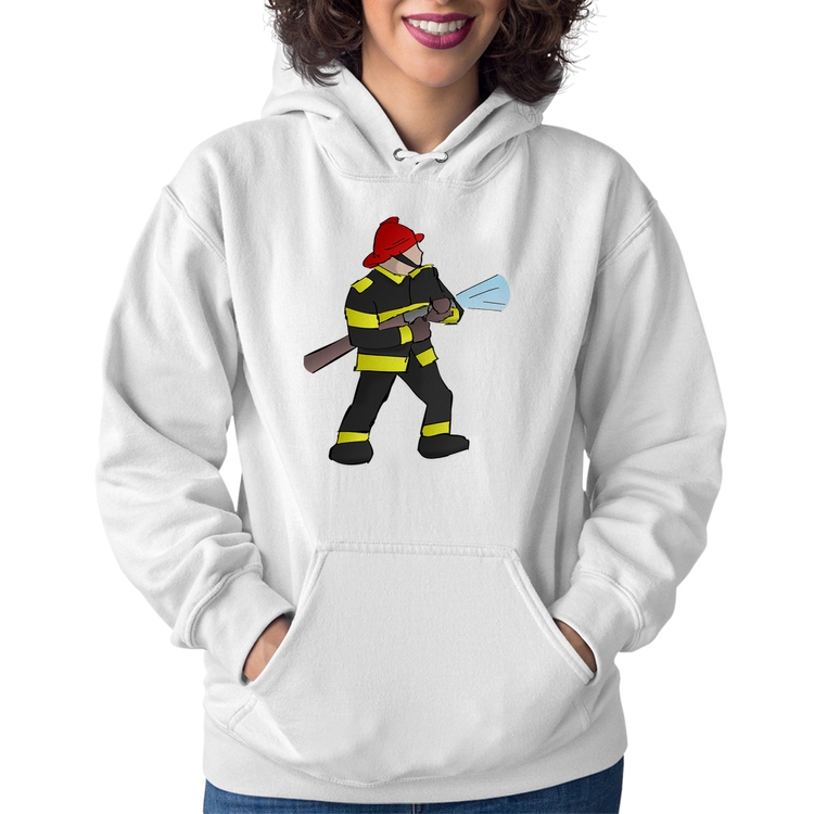 Moletom Feminino Bombeiro - Branco