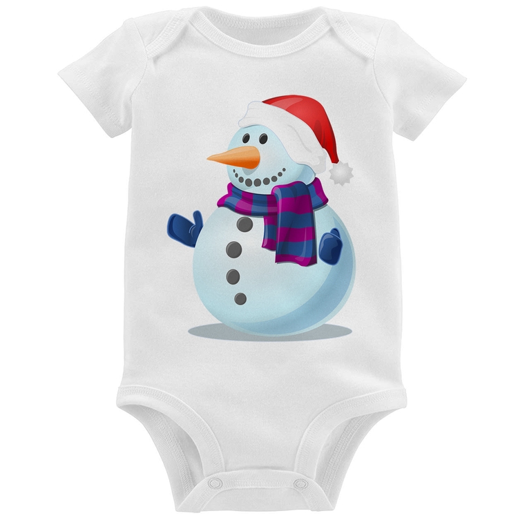 Body Bebê Boneco de neve