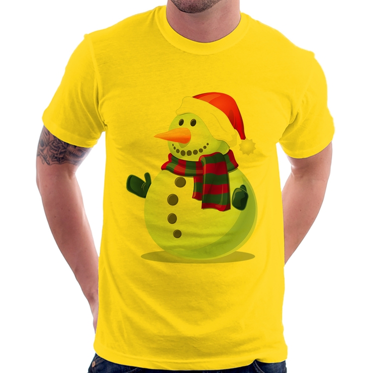 Camiseta Boneco de neve - Amarela
