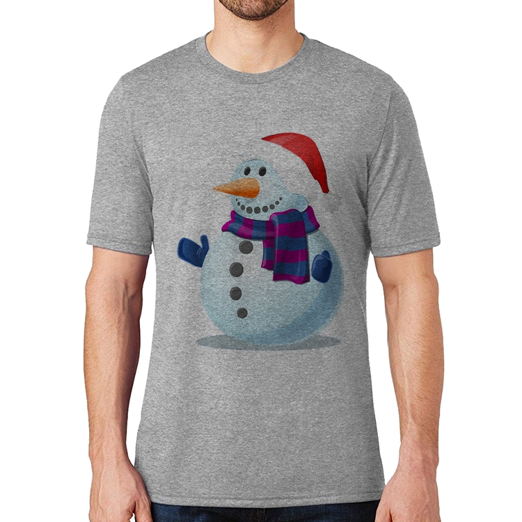 Camiseta Boneco de neve - Cinza