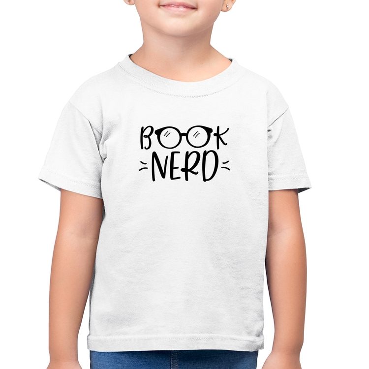 Camiseta Algodão Infantil Book Nerd - Branca