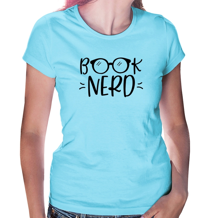 Baby Look Book Nerd - Azul Bebê