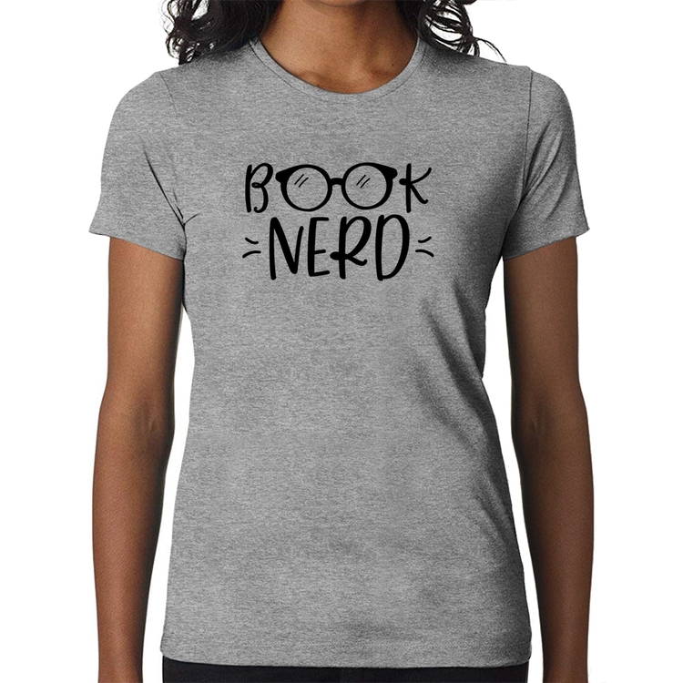 Baby Look Book Nerd - Cinza
