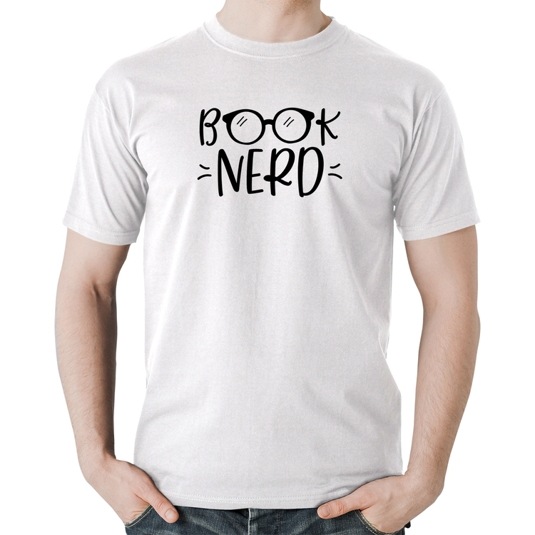 Camiseta Algodão Book Nerd - Branca
