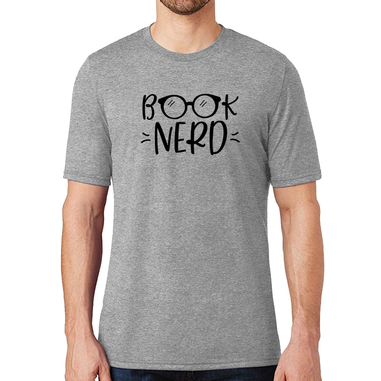 Camiseta Book Nerd - Cinza