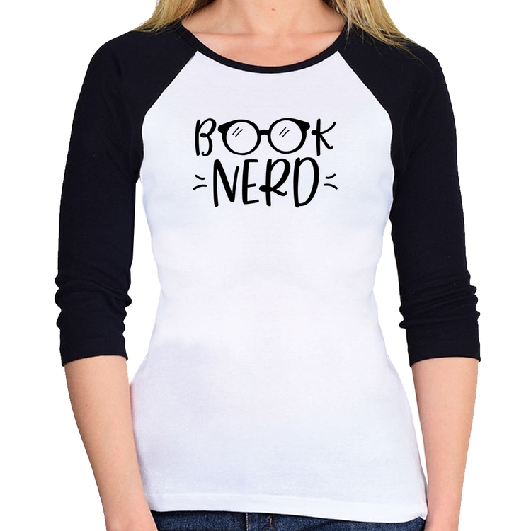 Baby Look Raglan Book Nerd Manga 3/4