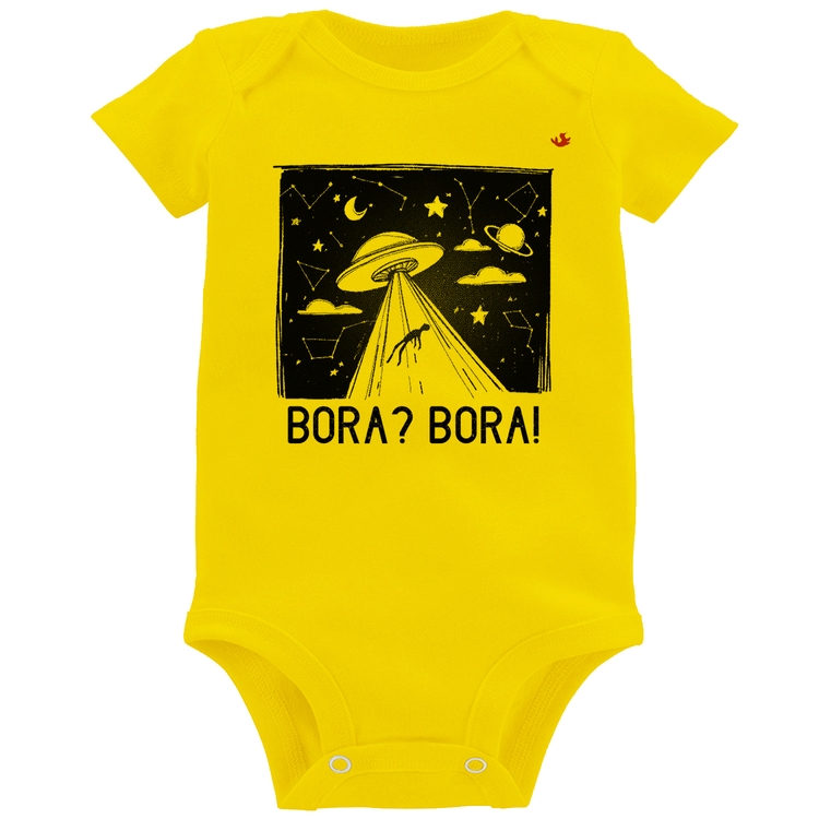 Body Bebê Bora? Bora! - Amarelo