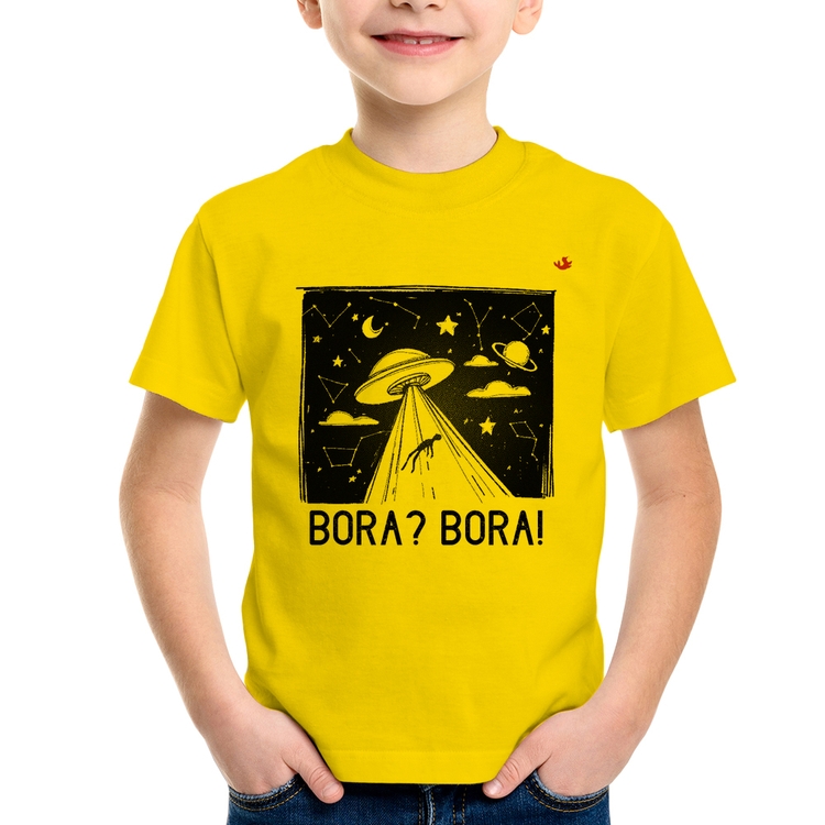 Camiseta Infantil Bora? Bora! - Amarela